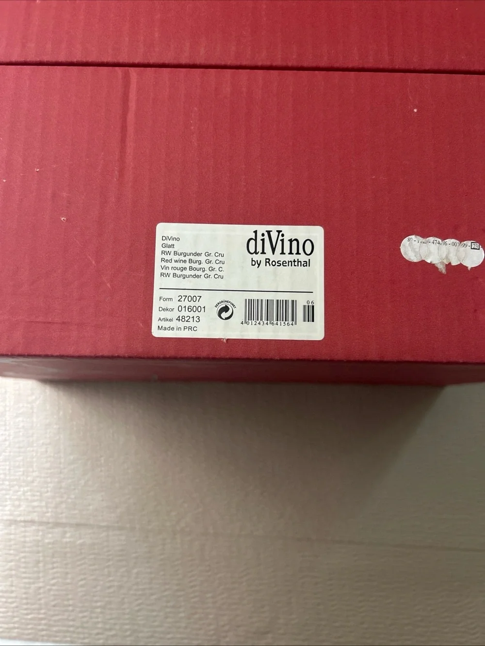 Rosenthal Red DiVino Wine Glasses
